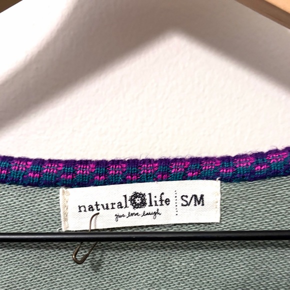 NATURAL LIFE Multicolor Sweatshirt with Green and Pink - Picture 6 of 11